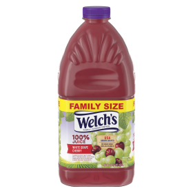 Welch's 100% Juice, White Grape Cherry, 96 fl oz Bottle