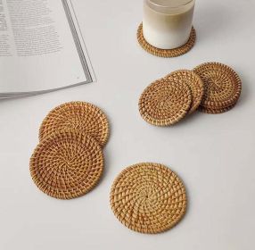 Rattan Coasters;  Table Décor Set of 6