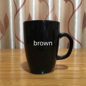 Ceramic Couple Has A Coffee Cup (Option: Brown-401 500ml)