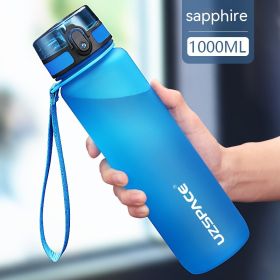 Large Capacity High Temperature Resistant Portable Fitness Plastic Cup Sports Kettle (Option: Sapphire Blue-350 Ml)