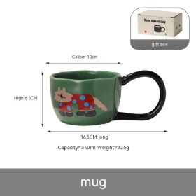 Cute Cartoon Milk Oatmeal Couple Coffee Mug Cup (Option: Bo Dianhu-340ml)