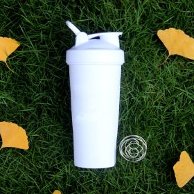 Sports Fitness Dried Egg White Milkshake Shake Cup (Option: All White-600or700)