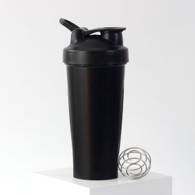 Sports Fitness Dried Egg White Milkshake Shake Cup (Option: All Black-600or700)