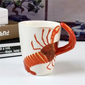 Cute Cartoon Animal Ceramic Cup Set (Option: Lobster-301to400ml)