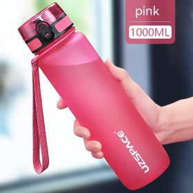 Large Capacity High Temperature Resistant Portable Fitness Plastic Cup Sports Kettle (Option: Rose Red-500 Ml)