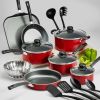 Primaware 18 Piece Non-stick Cookware Set, Steel Gray