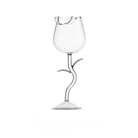 Creative Roses Red High-end Entry Lux Wine Glass Goblet Set (Option: 280ml Transparent)