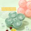 1pc Ice Cube Trays; Large Silicone Ice Cubes Mold; Ice Ball Maker; Round Ice Mold; Easy-Release; No Leakage; For Whiskey; Cocktail; Juice; Party