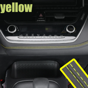 Interior Modification Special Car Door Car Gap Pocket (Option: 2 M-Black Leather Yellow Line)