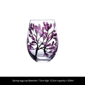 Hand Painted Home Light Luxury Glass Goblet (Option: Eggcup Spring)